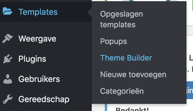 Templates - theme builder