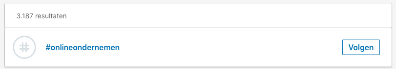 Linkedin - hashtag volgen