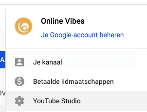 Youtube studio