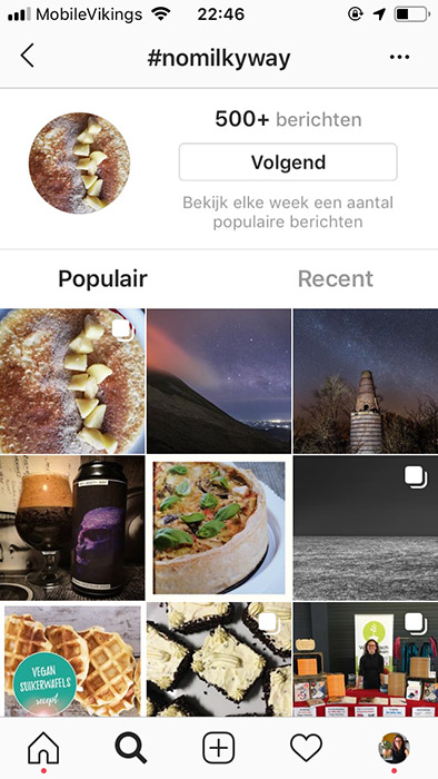 Instagram - zoeken op hashtag