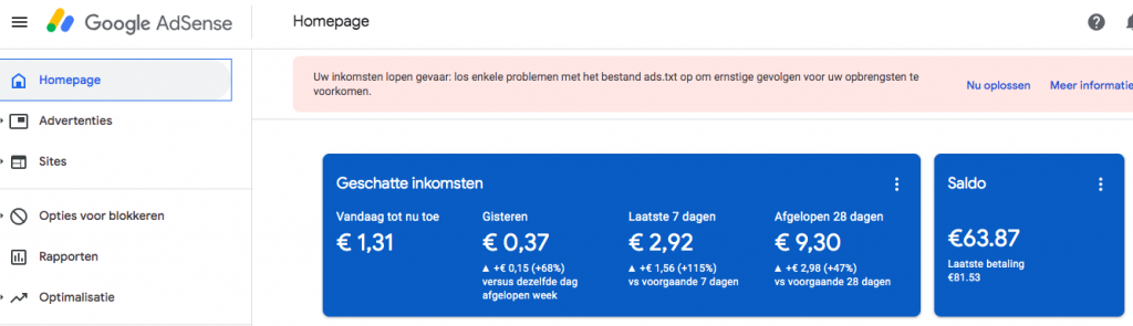 Geld verdienen met bloggen via adsense