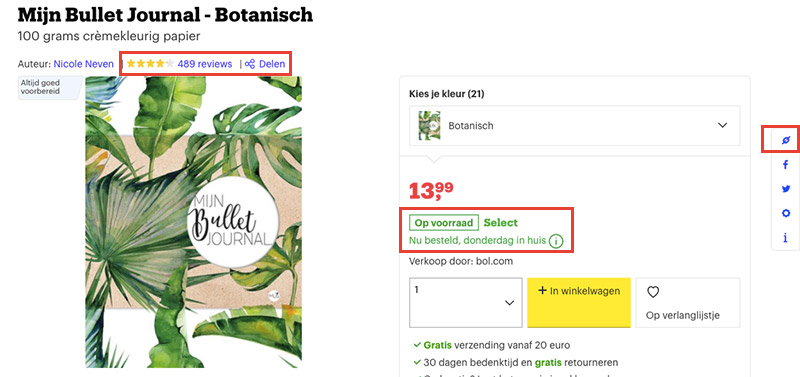 Product van bol.com promoten