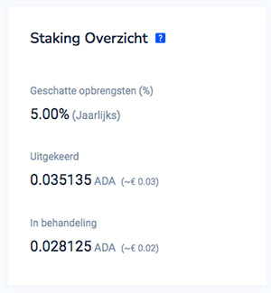 Crypto staking - rendement verdienen