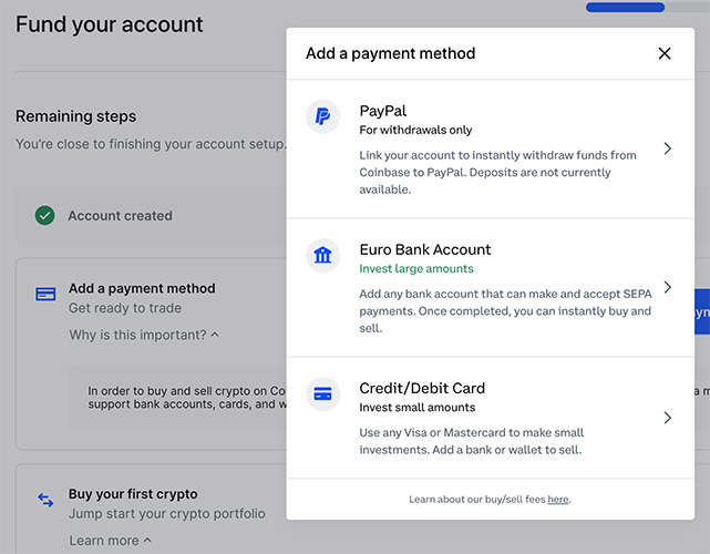 Betaalmethode toevoegen