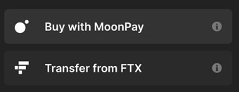 Solana aankopen via Moonpay